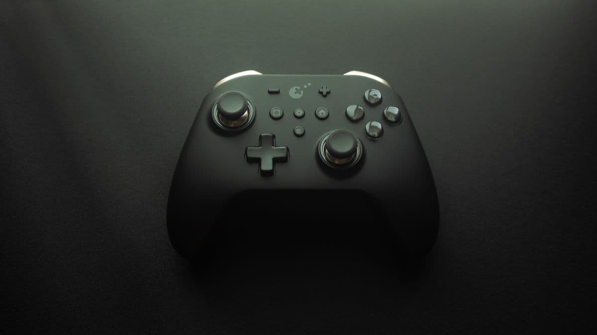Game controller on a dark background